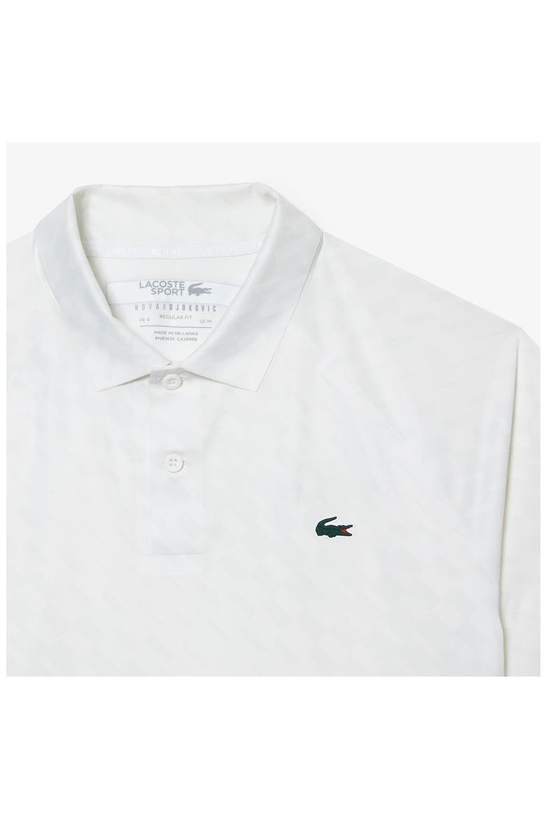 Print Stretch Polo Shirt, Alternate, color, WHITE/ WHITE-WHITE