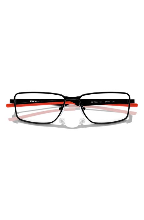 Scuderia Ferrari 57mm Rectangle Optical Glasses In Black