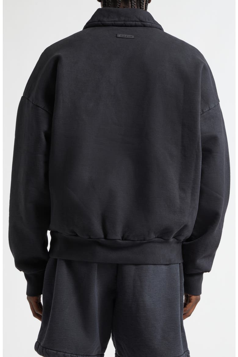 Cotton Half Zip Pullover, Alternate, color, BLACK