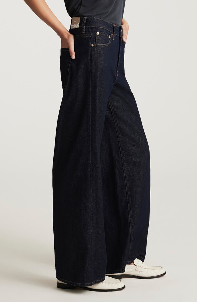 Mavi Jeans Siena High Waist Ankle Wide Leg Jeans, Alternate, color, Rinse Classic Denim