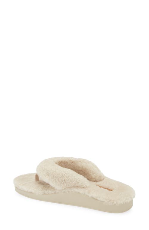Olukai Kipea Heu Genuine Shearling Slide Sandal