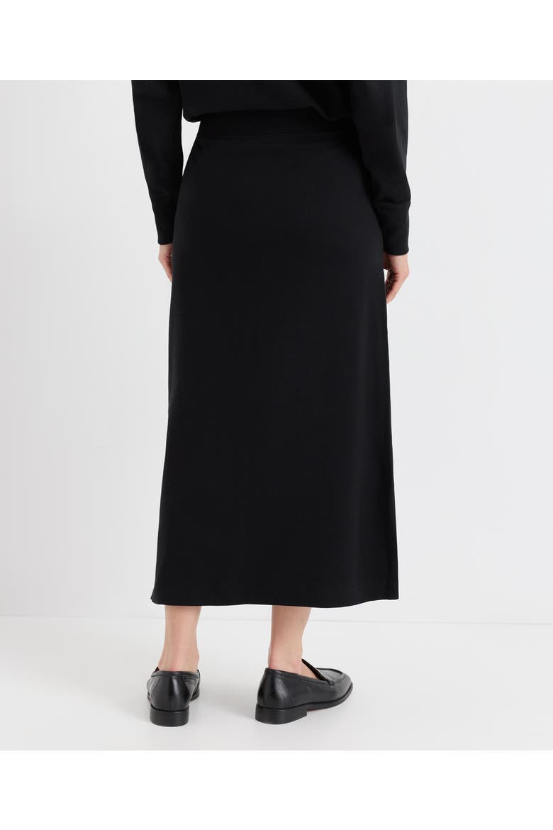 Organic Cotton Roam Midi Skirt, Alternate, color, Black