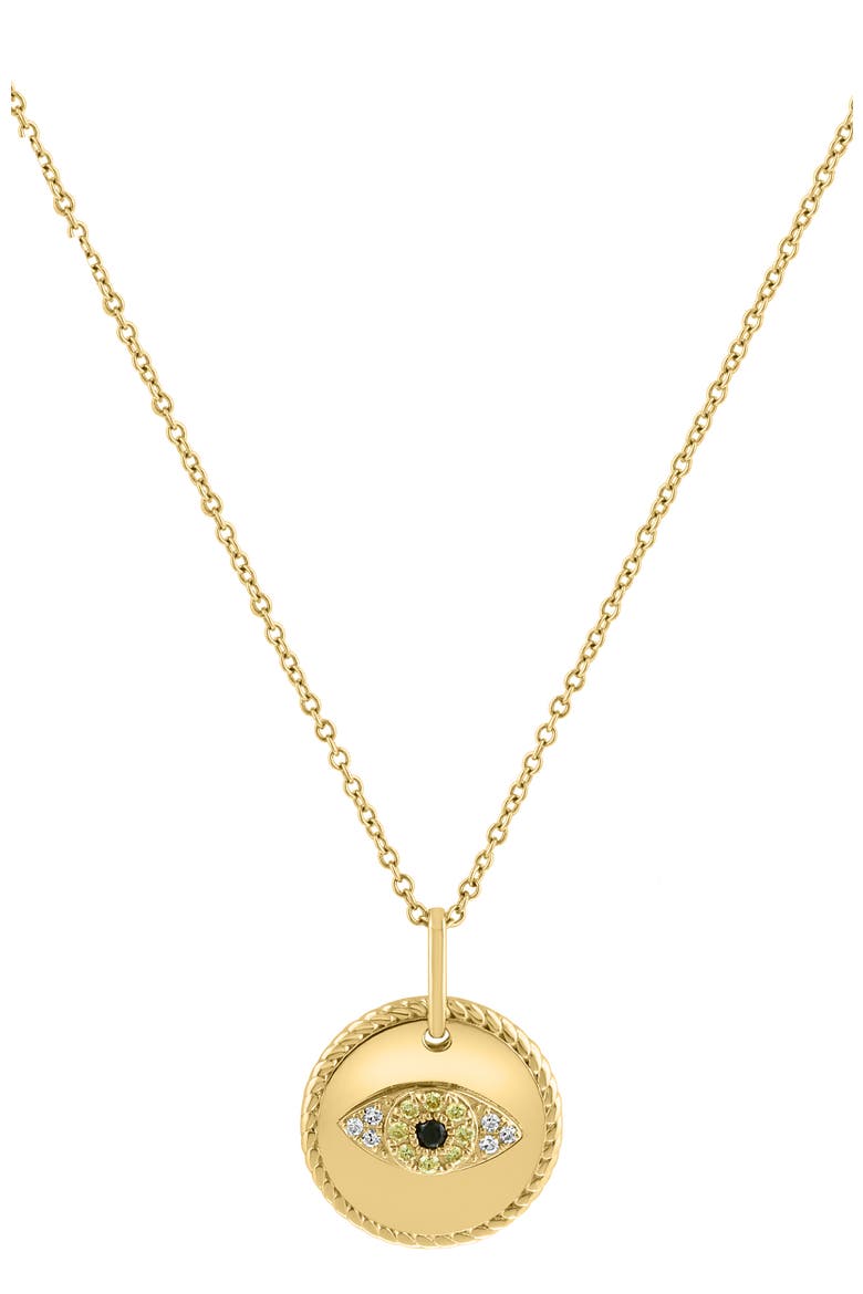 14K Yellow Gold Golden Eclipse Diamond Pendant, Alternate, color, Metallic Gold