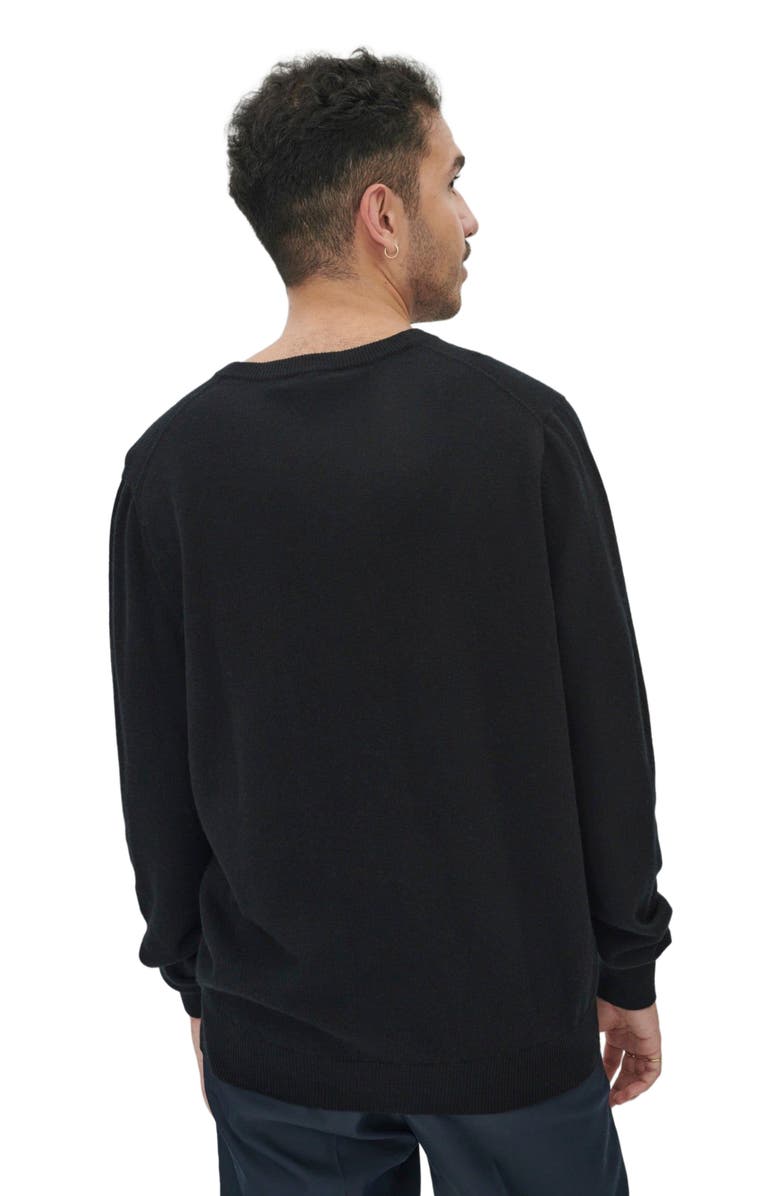 GOBI Mongolian Cashmere Essential V-Neck Cashmere Sweater, Alternate, color, Black