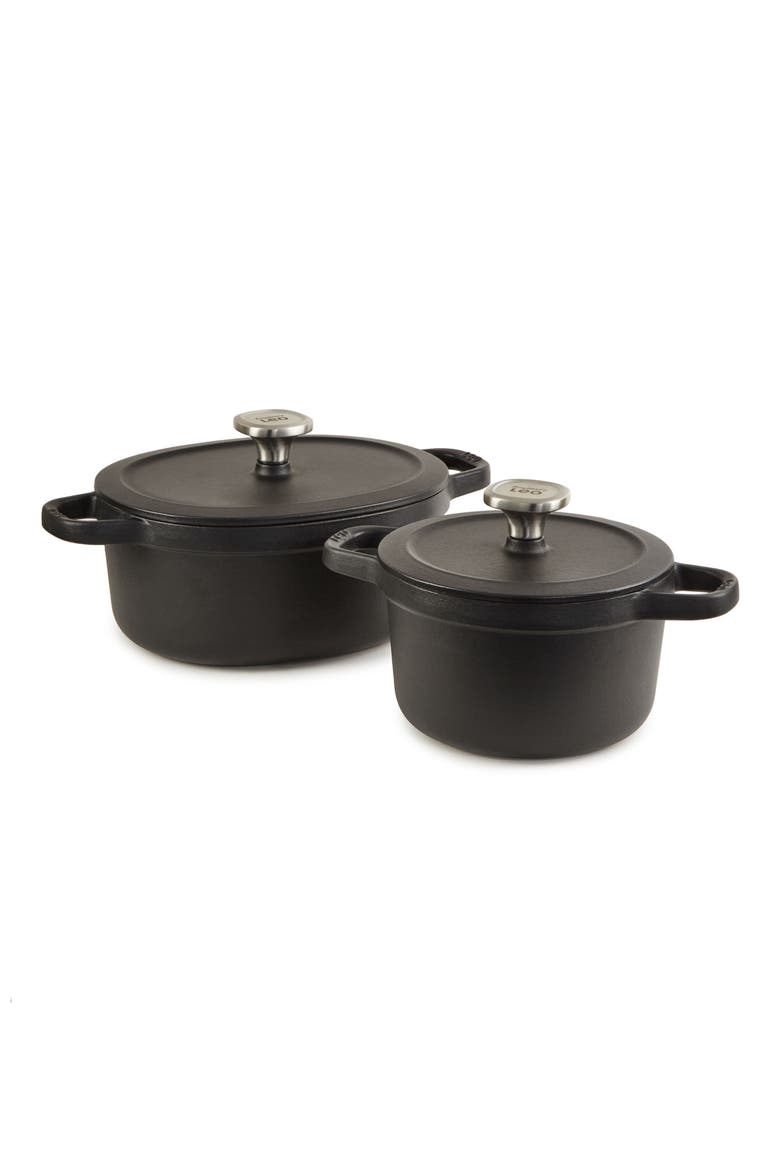 Leo Graphite 4-Piece Cookware Set, Main, color, BLACK