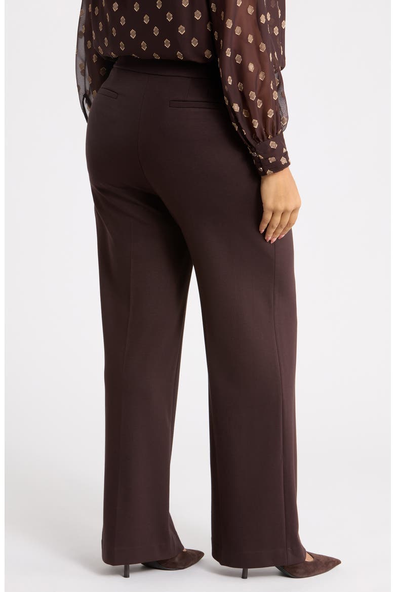 Pull-On Slash Pocket Wide Leg Pants, Alternate, color, DEEP MAHOGANY