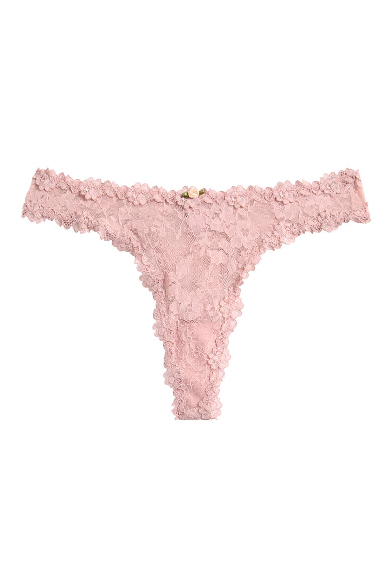 Stretch Lace Dipped Thong, Alternate, color, MORGANITE