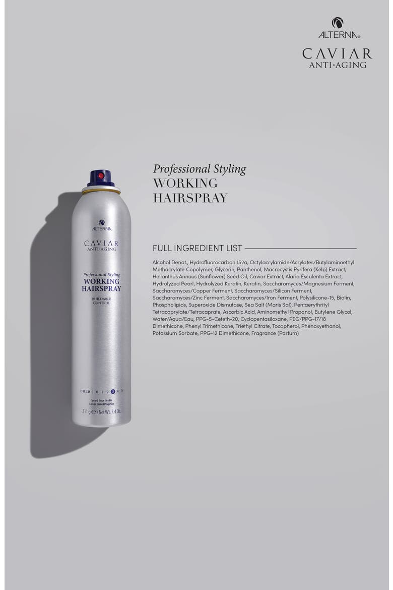 Caviar Anti-Aging Working Hair Spray, Alternate, color, NO COLOR