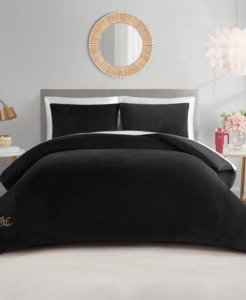 Black Velour Comforter Set