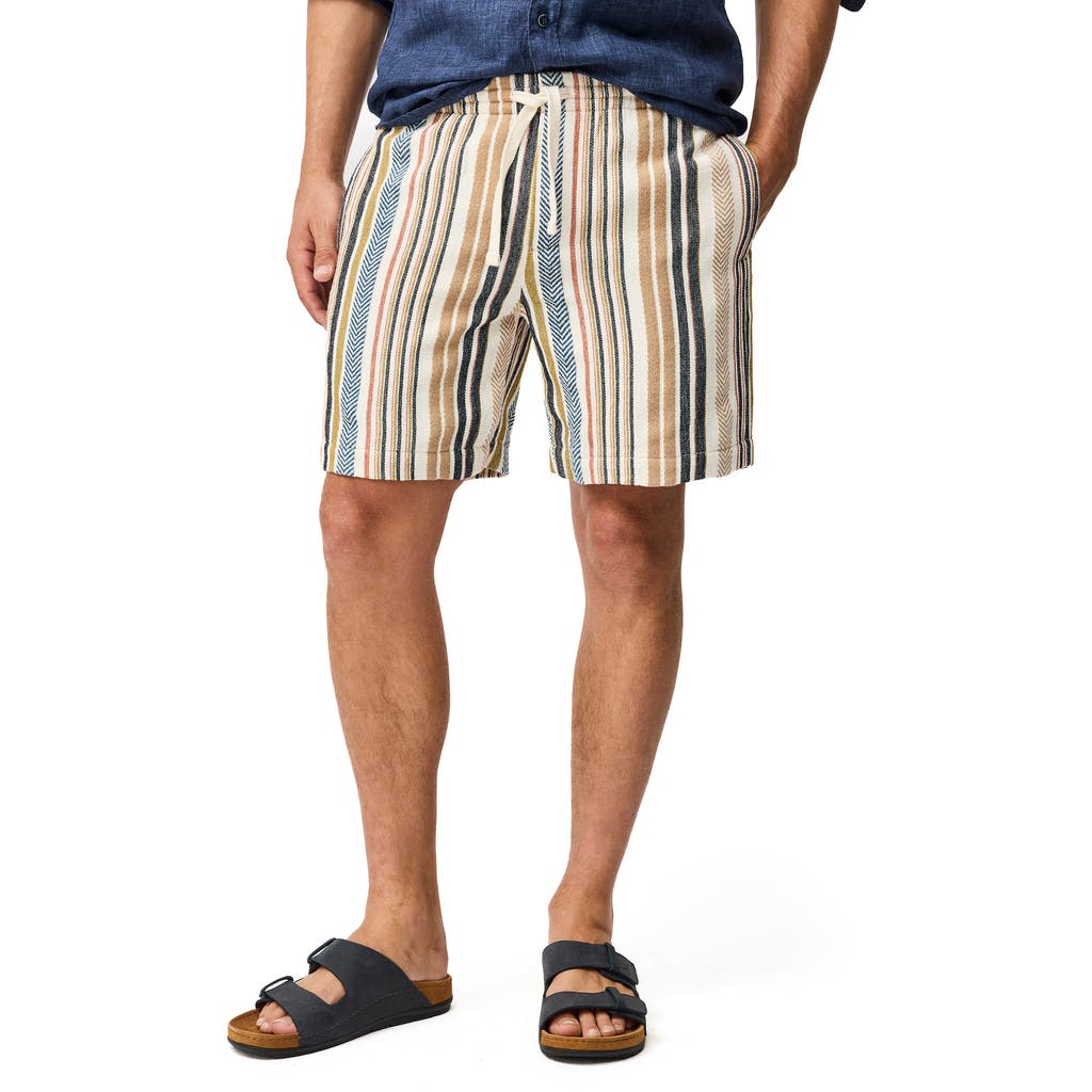 Rodd & Gunn Gifford Stripe Cotton Blend Drawstring Shorts in Kelp at Nordstrom, Size X-Large