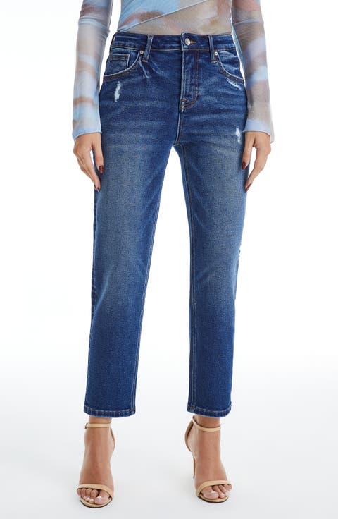 High Waist Tapered Mom Jeans