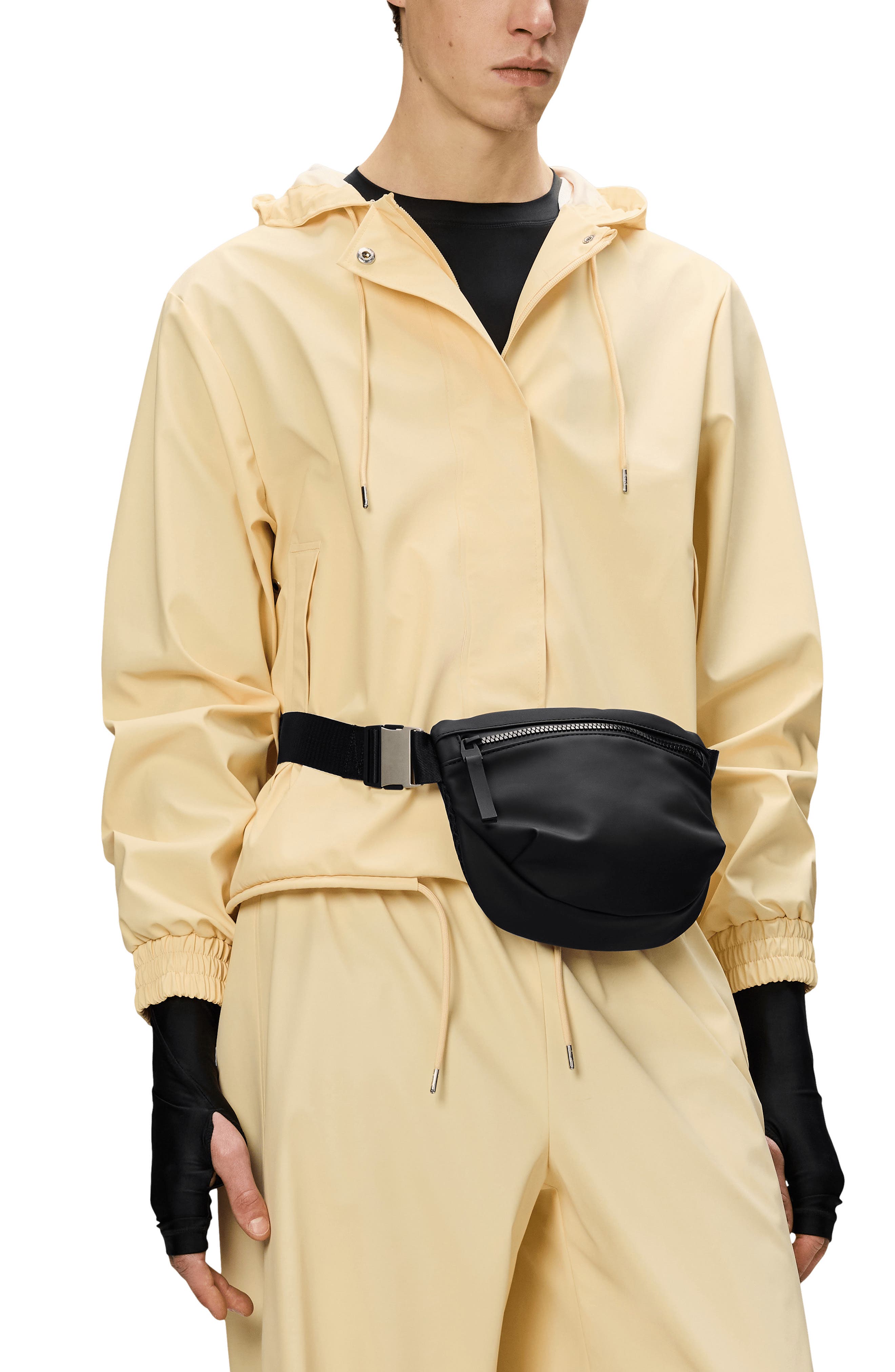 Rains Micro Valera Waterproof Belt Bag, Alternate, color, Black