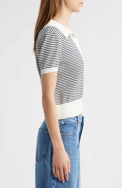 Shop Frame The Graduate Stripe Polo Sweater