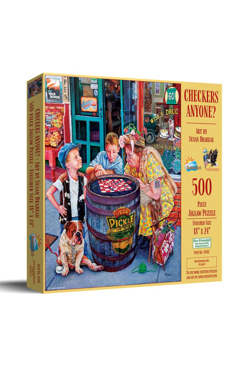 Checkers Anyone? 500 piece Jigsaw Puzzle for Adults, Main, color, Multicolor