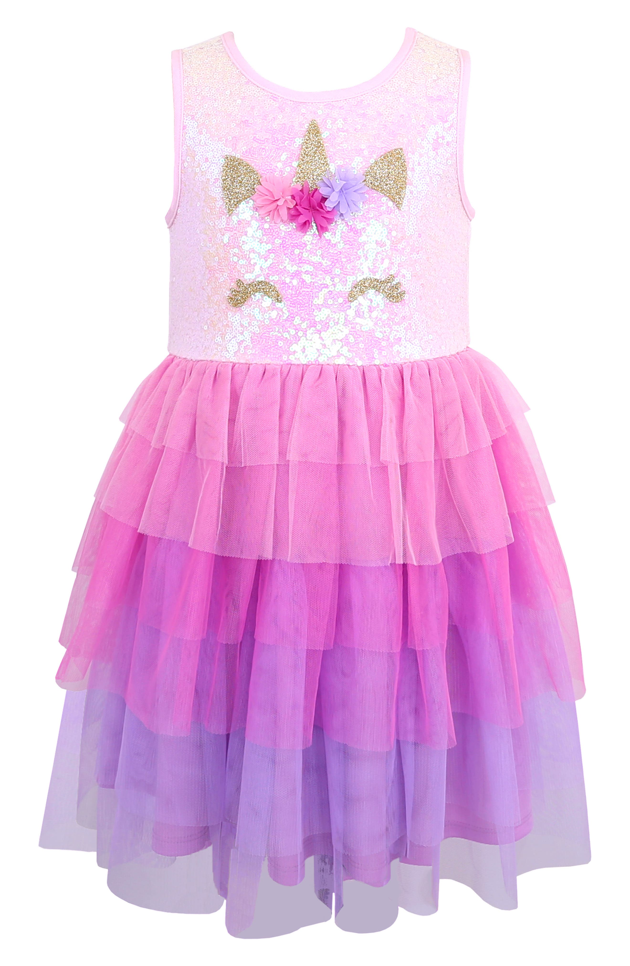 Zunie Kids' Sequin Unicorn Dress