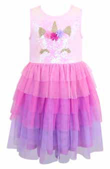 Zunie Kids' Sequin Unicorn Dress