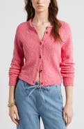 Treasure & Bond Fitted Textured Cotton Cardigan