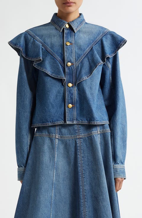 The Mathilde Denim Button-Up Shirt