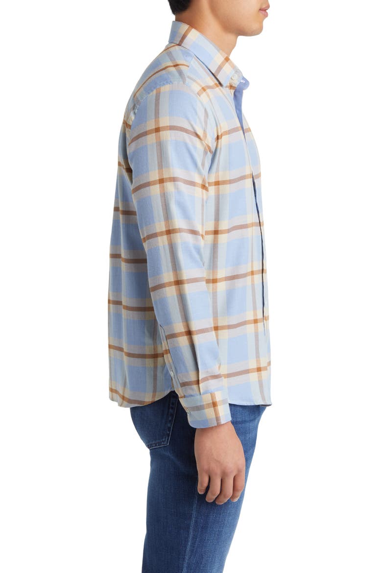 Tartan Plaid Dry Touch® Performance Button-Up Shirt, Alternate, color, LIGHT BLUE