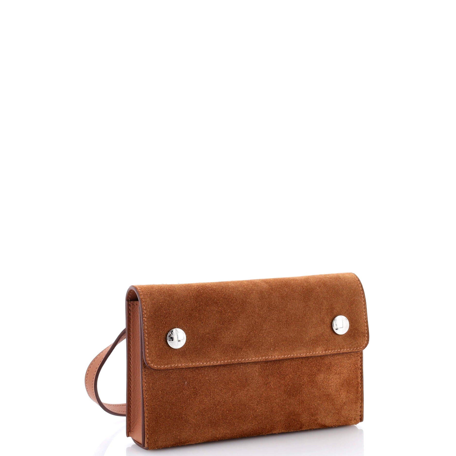 Pre-Owned Hermes Hermesnap Wallet Bag Grizzly and Swift, Alternate, color, 