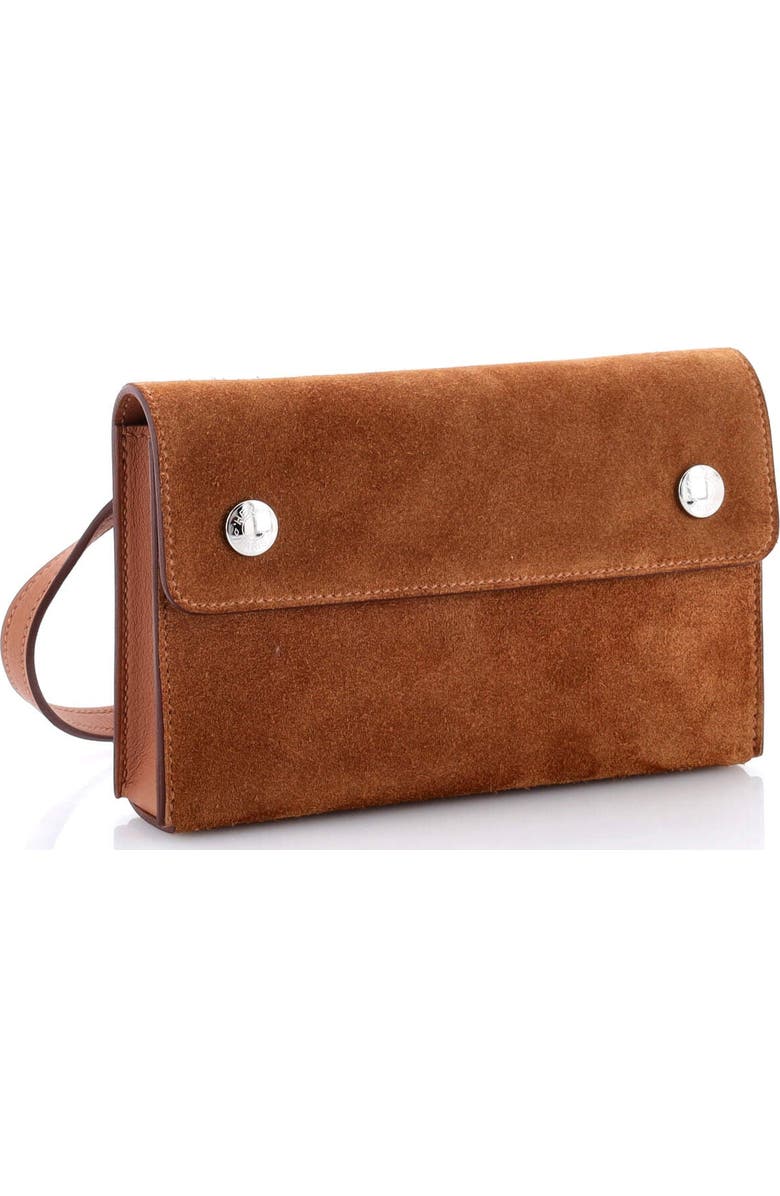 Pre-Owned Hermes Hermesnap Wallet Bag Grizzly and Swift, Alternate, color,