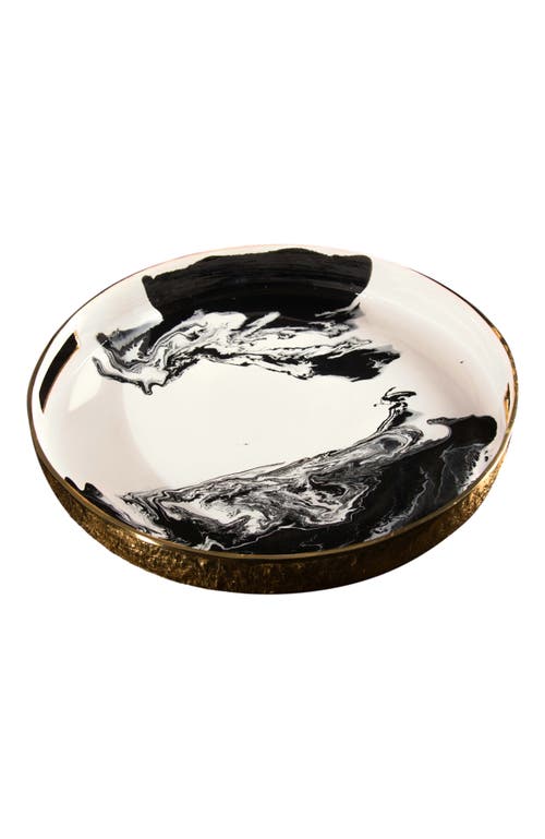 Lunares Bianco Nero Serving Trays In White