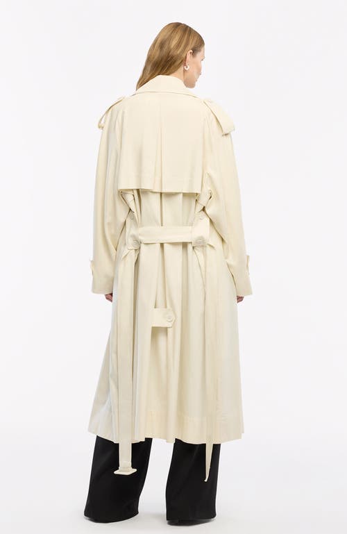 Another Tomorrow Soft Trench In Off White