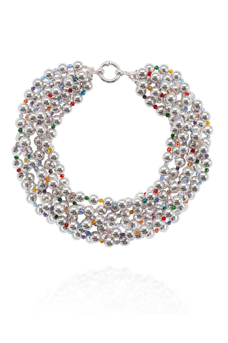 Ilka Necklace Stack, Main, color, Silver Sweetness
