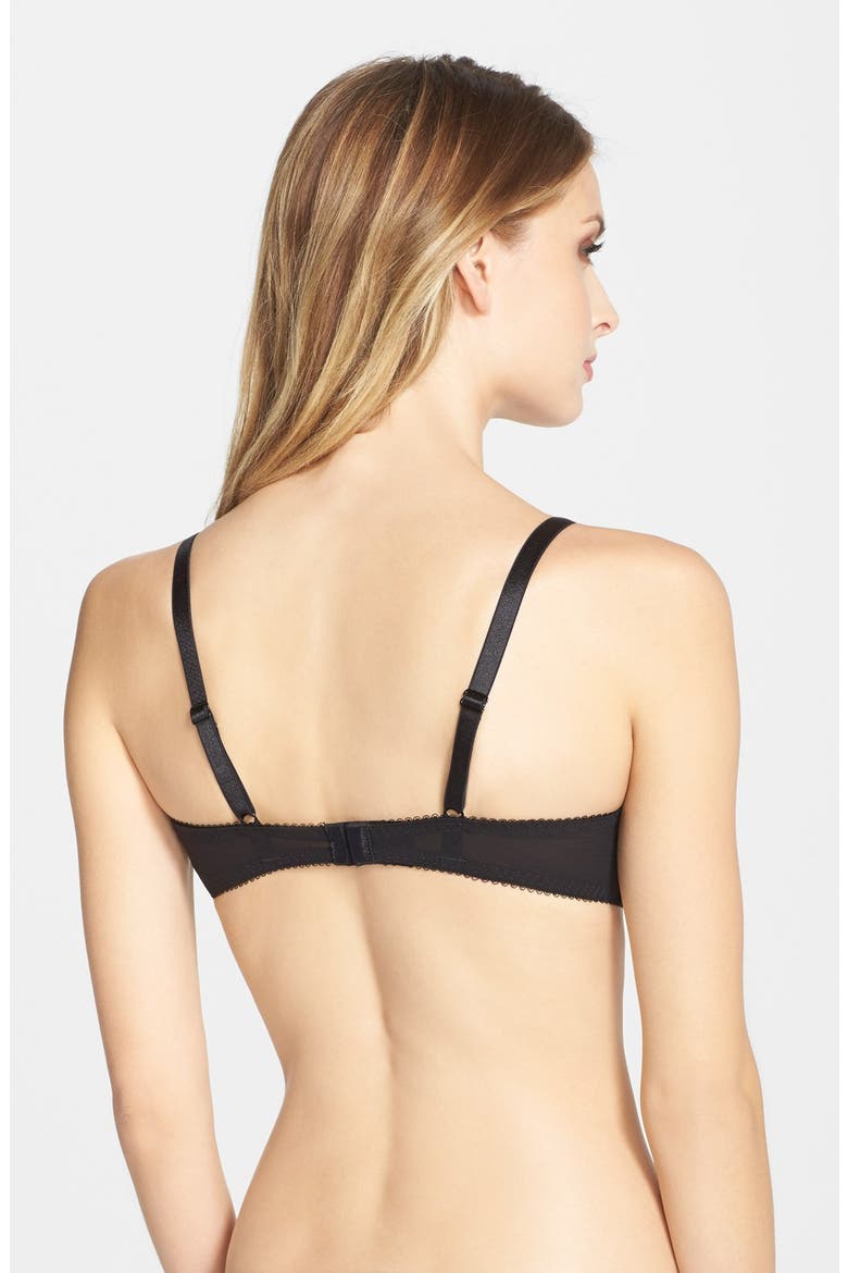 'Allegra' Underwire Balcony Bra, Alternate, color, BLACK