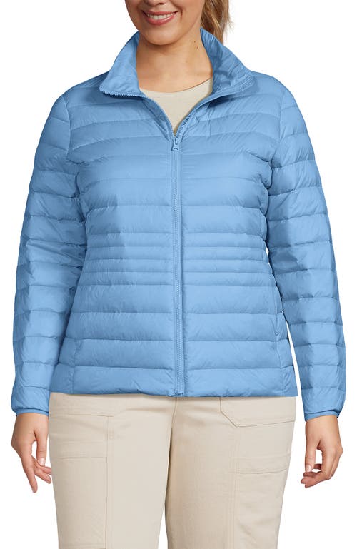 Lands' End Wanderweight Ultralight Packable Down Jacket In Bermuda Blue