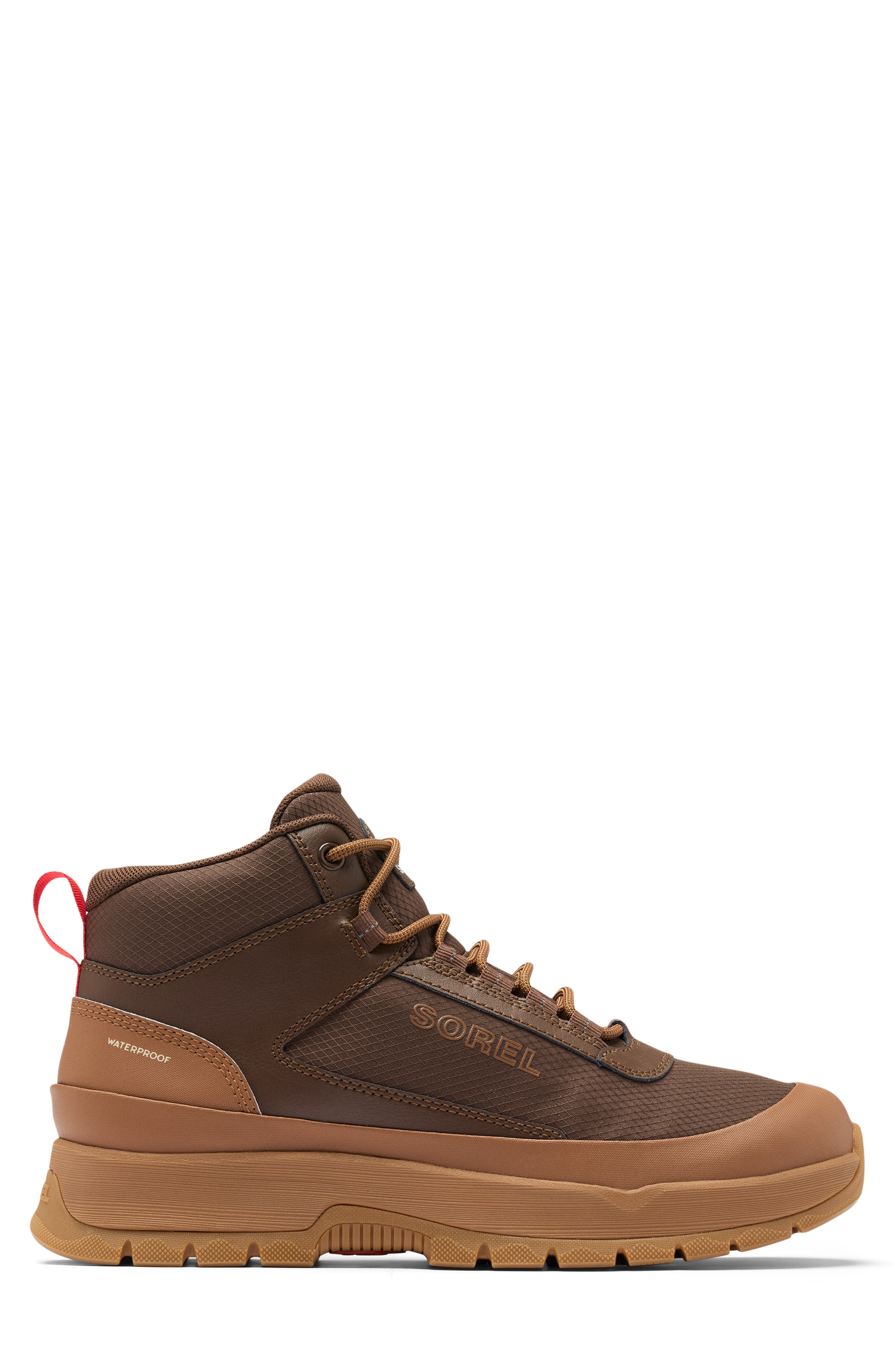 Outing NW Mid Waterproof Leather Boot, Alternate, color, VELVET TAN/ TOBACCO