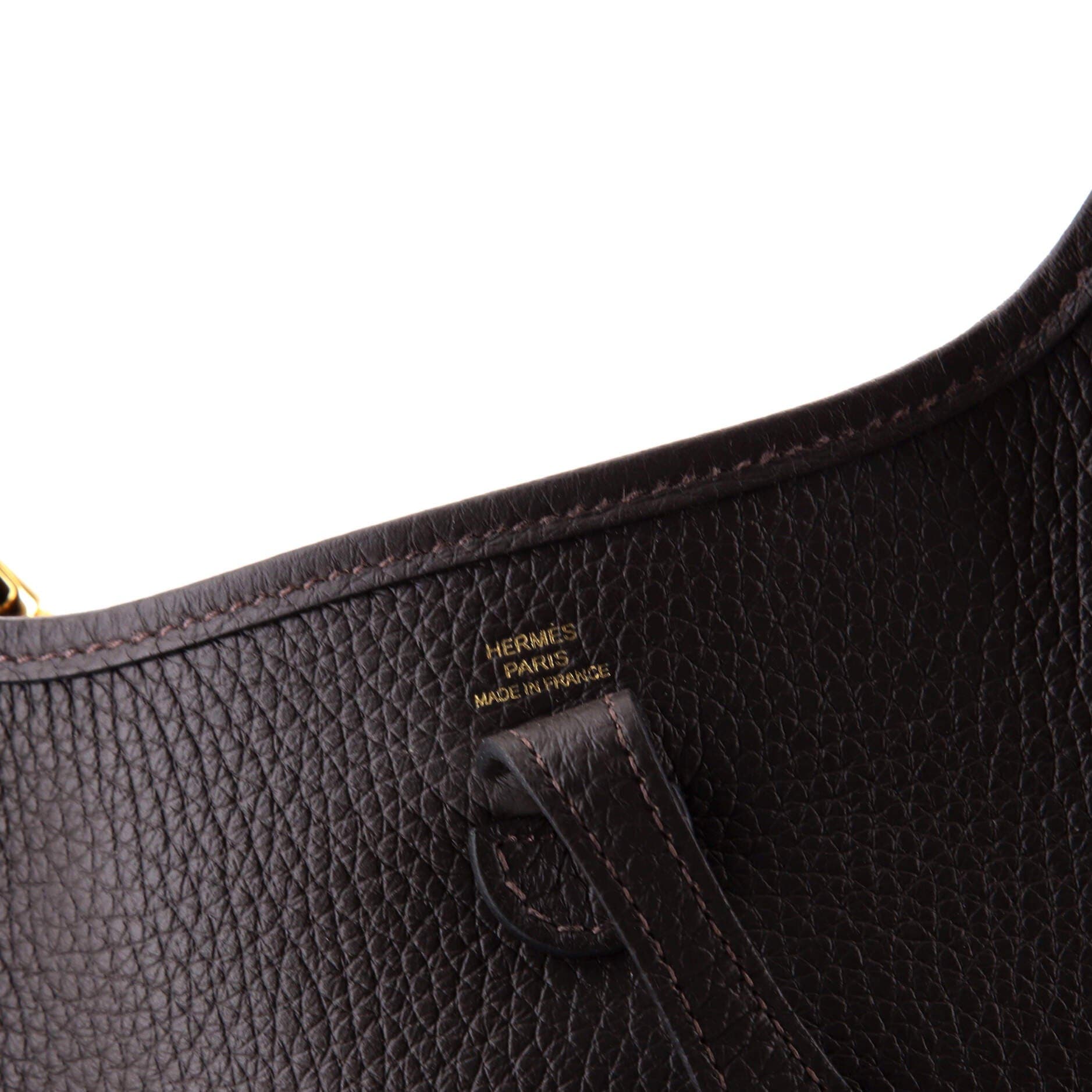 Pre-Owned Hermes Evelyne Bag Gen III Clemence TPM, Alternate, color, Ebene