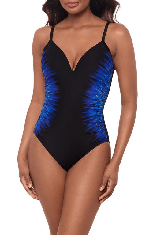 Shop Miraclesuit ® Paka Mayan Temptation One-piece Swimsuit In Blue/black