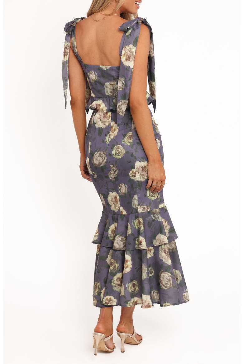Luna Floral Crop Peplum Tank & High Waist Skirt Set, Alternate, color, LAVENDER FLORAL