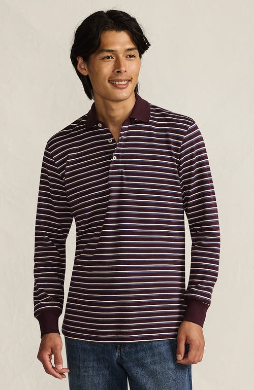 Lands' End Long Sleeve Cotton Supima Polo Shirt In Animal Print