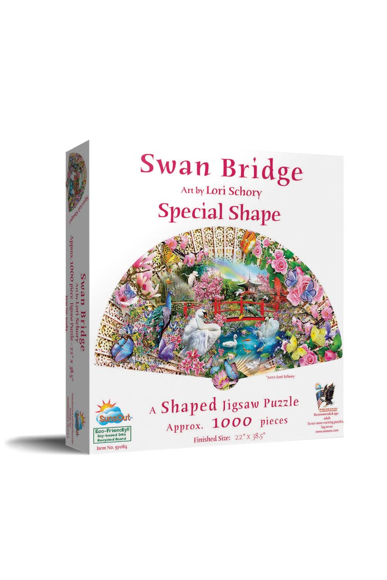 Swan Bridge 1000 piece Jigsaw Puzzle for Adults Special Shape, Main, color, Multicolor