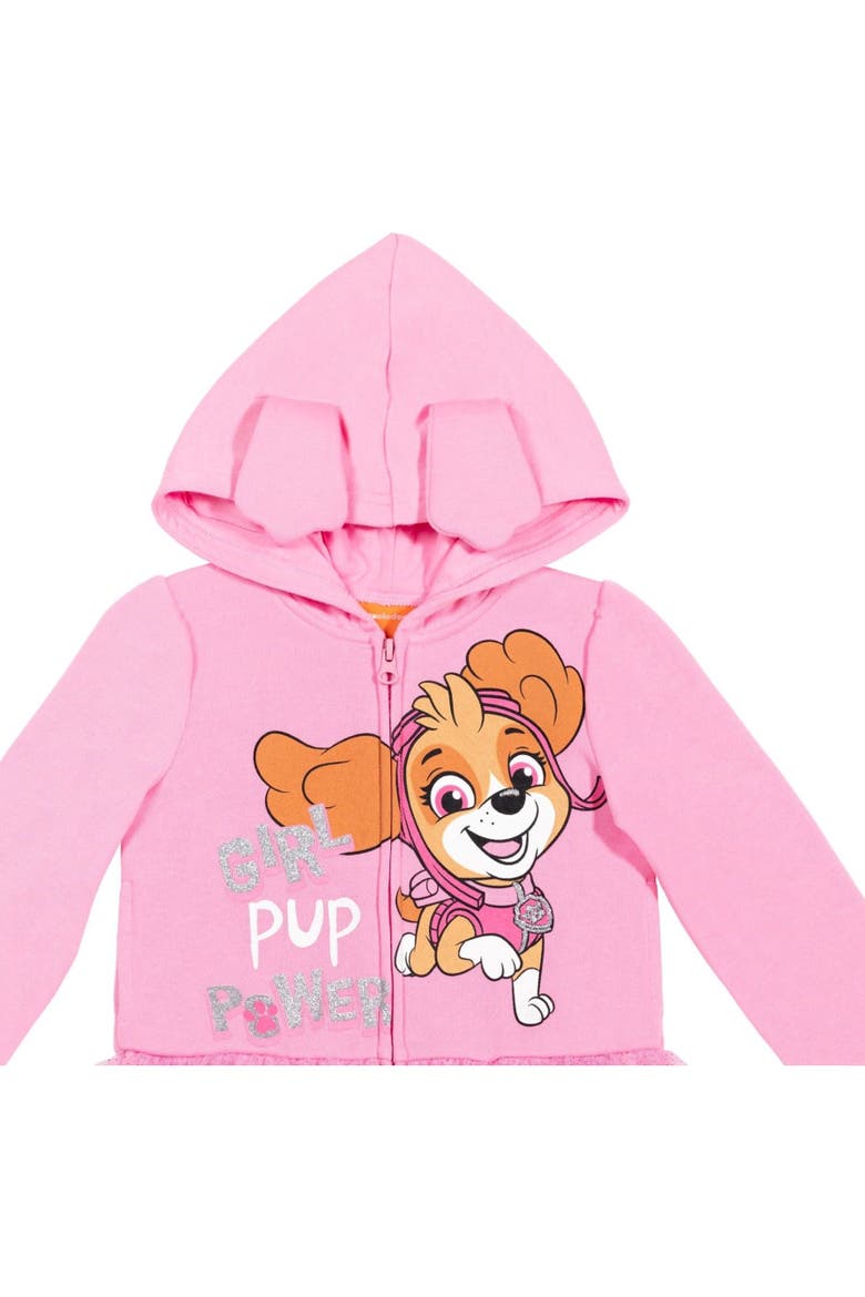 Skye Girls' Fleece Zip-Up Hoodie, Alternate, color, Skye Pink