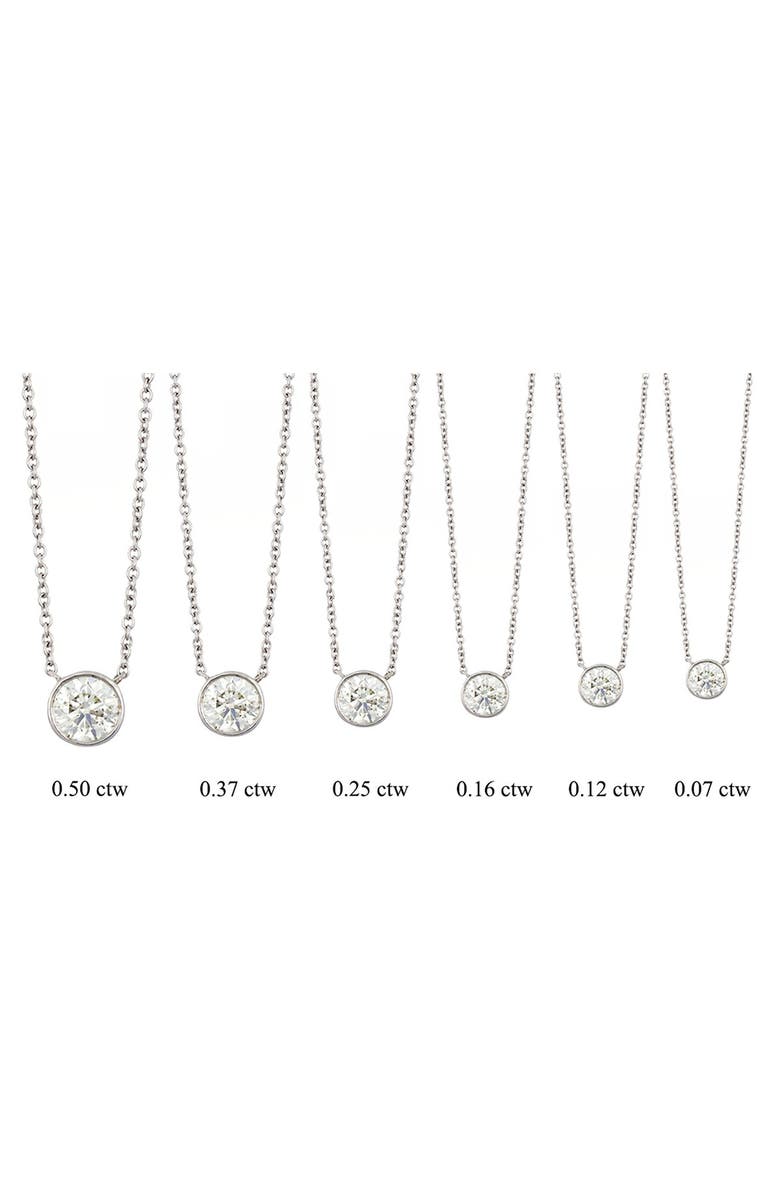 Bony Levy 14K Rose Gold Bezel Set Diamond Solitaire Pendant Necklace - 0.25 ctw, Alternate, color, 