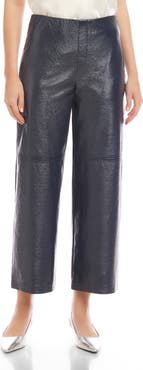FIFTEEN TWENTY Crop Wide Leg Patent Faux Leather Pants