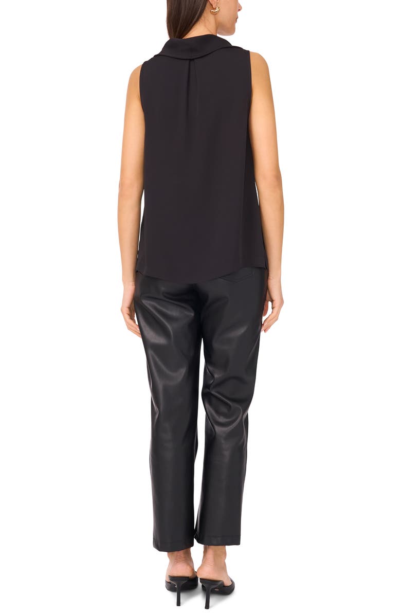 Vince Camuto Cowl Neck Sleeveless Blouse, Alternate, color, Rich Black