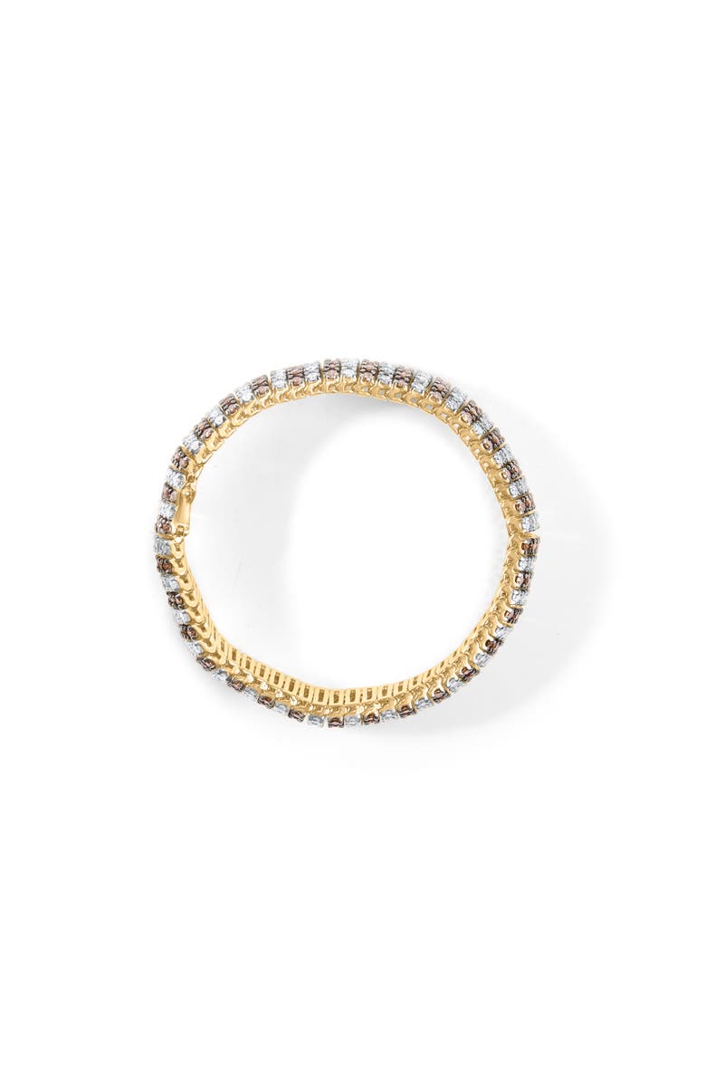 Haus of Brilliance 10K Gold 10-1/3 Cttw Diamond 5 Row Tennis Bracelet, Alternate, color, Yellow