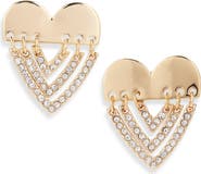 Panacea Chain Heart Drop Earrings