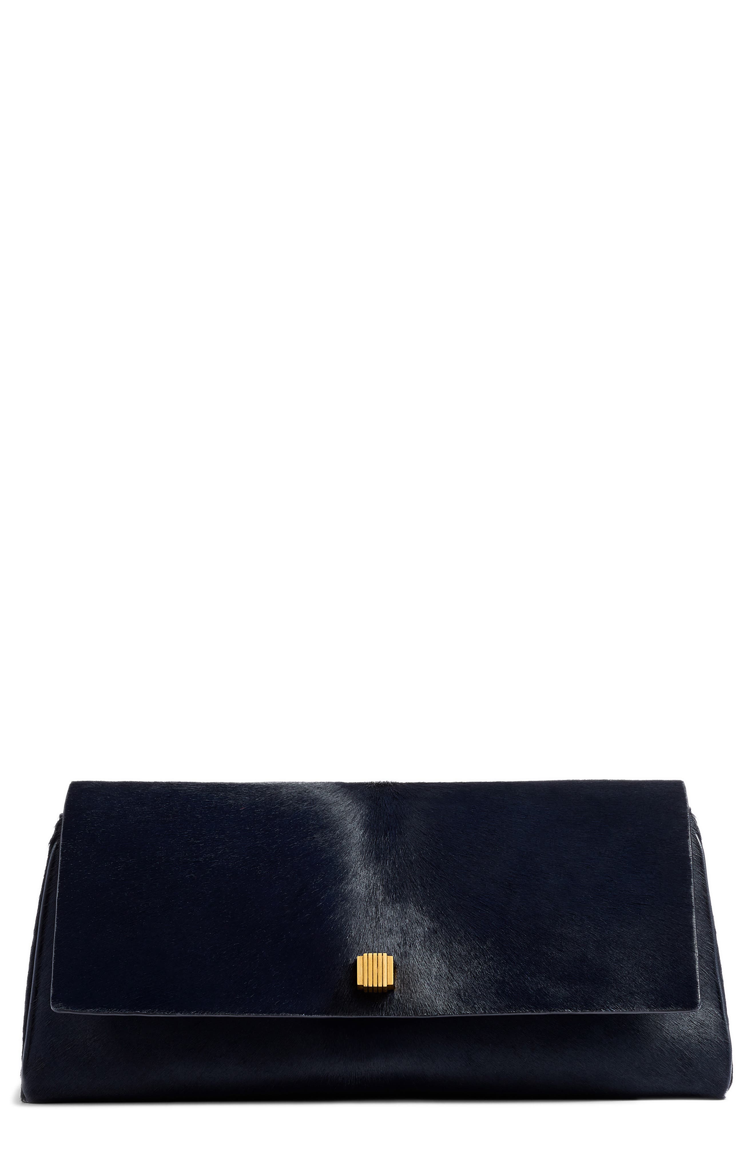 Khaite Audrey Genuine Calf Hair Clutch, Main, color, 