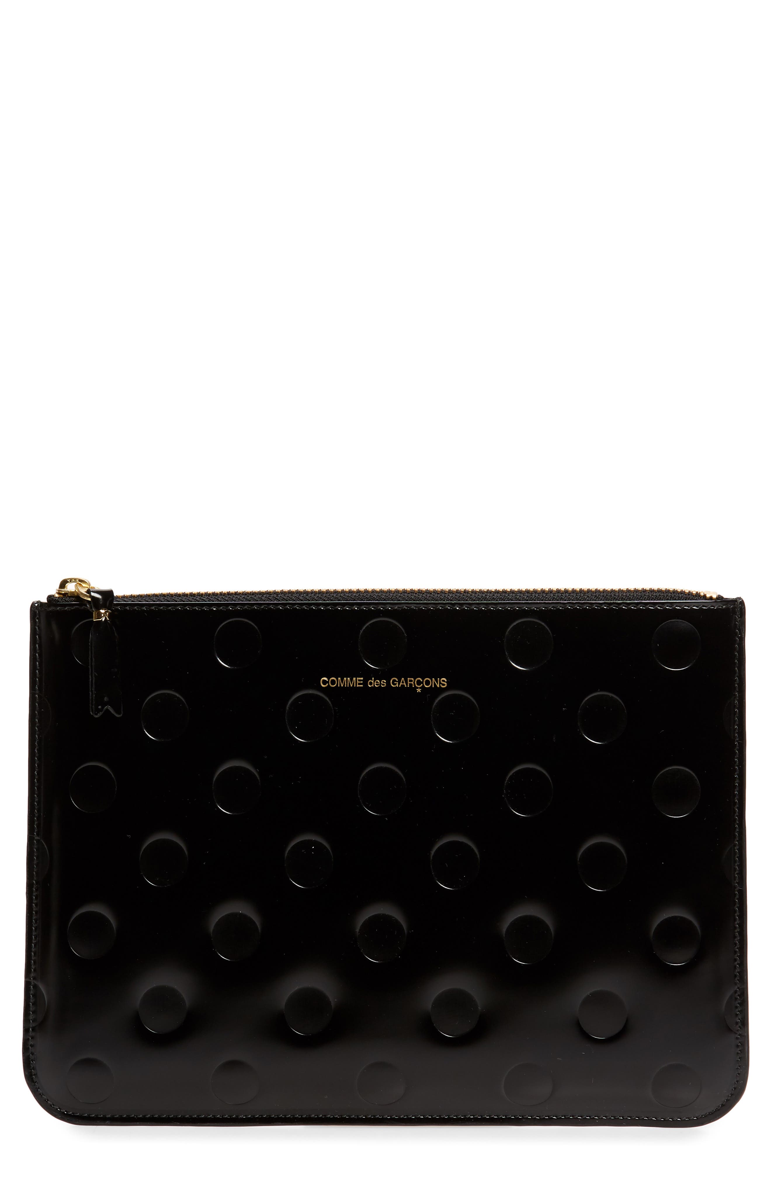 小物 COMME des GARCONS DOT EMBOSSED LEATHER Comme des Garçons Wallets Dot Embossed Large Zip Pouch | Nordstrom