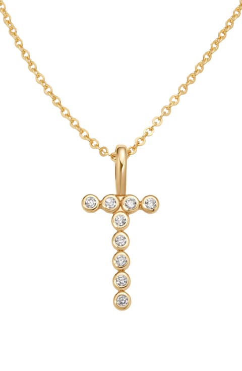CZ Poppy Initial Necklace