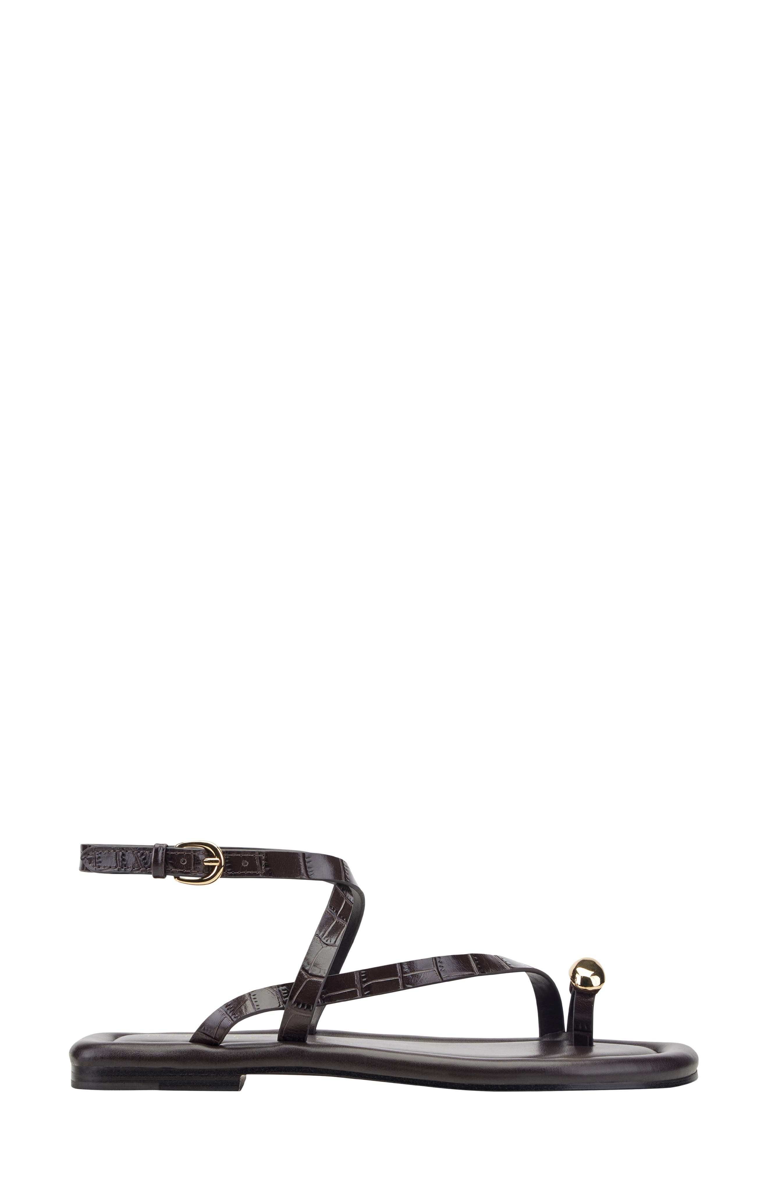 Gynnie Strappy Sandal, Alternate, color, DARK BROWN