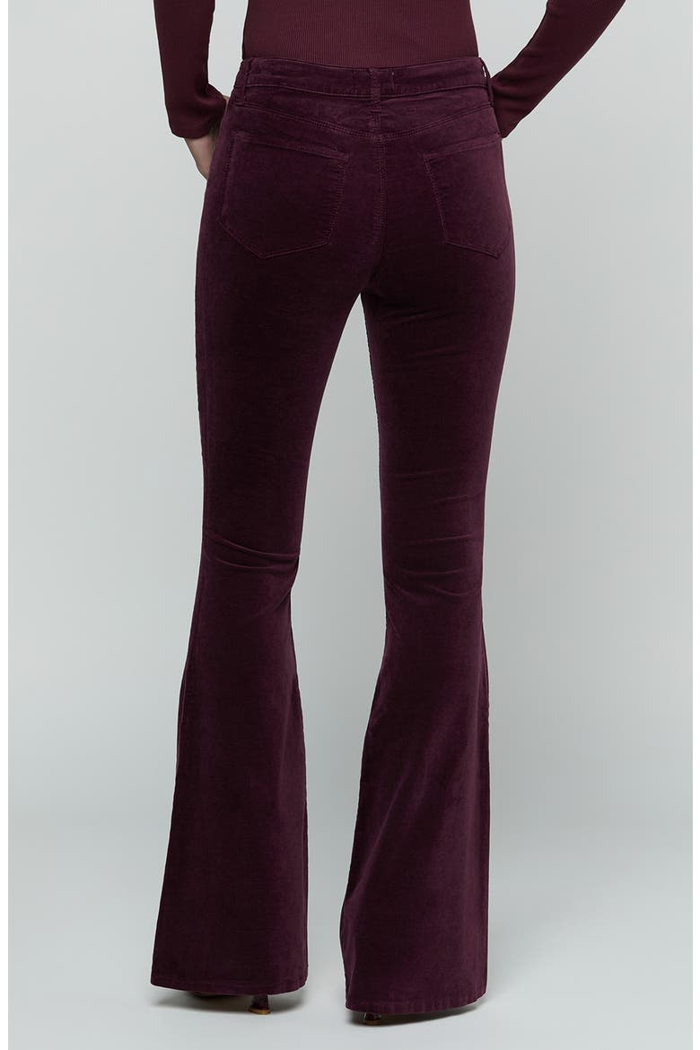 Marty High Rise Flare Leg Jeans, Alternate, color, DEEP SANGRIA