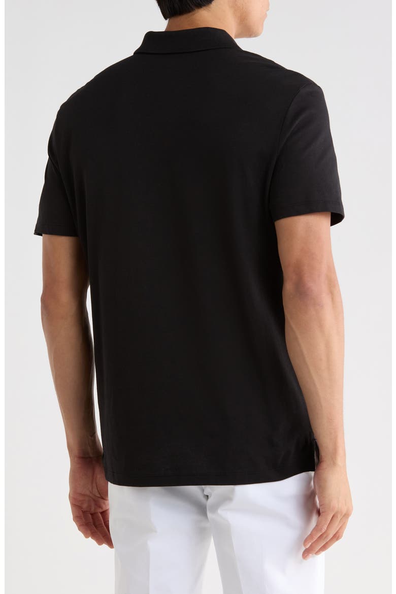 Colorblock Short Sleeve Polo, Alternate, color, BLACK COMBO