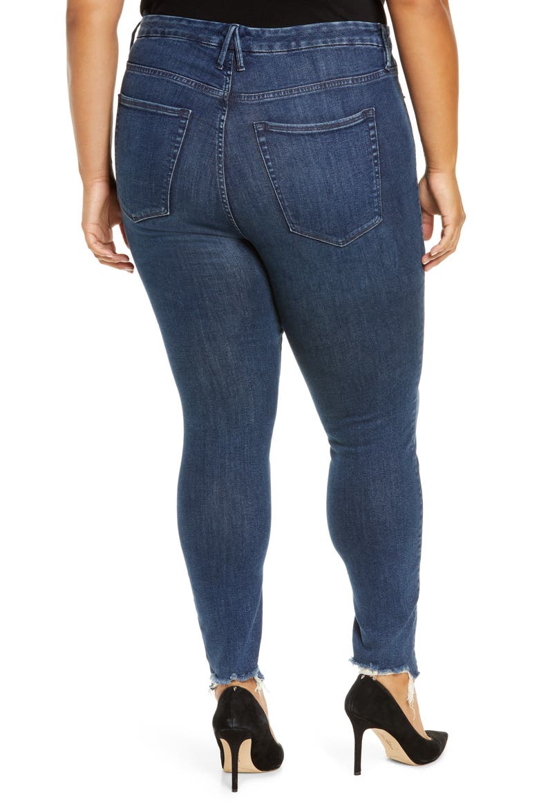 Good Legs High Waist Raw Hem Skinny Jeans, Alternate, color, BLUE701