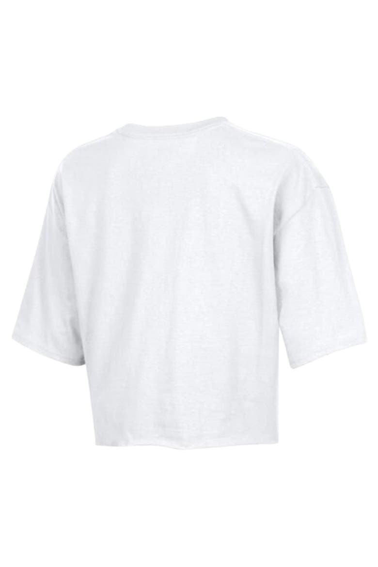 Women's Champion  White Minnesota Twins Boyfriend Cropped Americana T-Shirt, Alternate, color, White